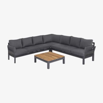 Olivia's Maze Oslo Outdoor Corner Furniture Set in Charcoal