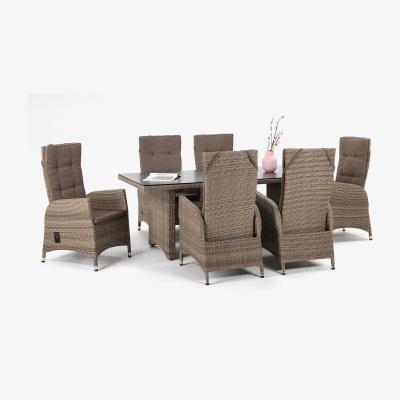 Out & Out Original Tokio - Reclining 6 Seater Garden Dining Set