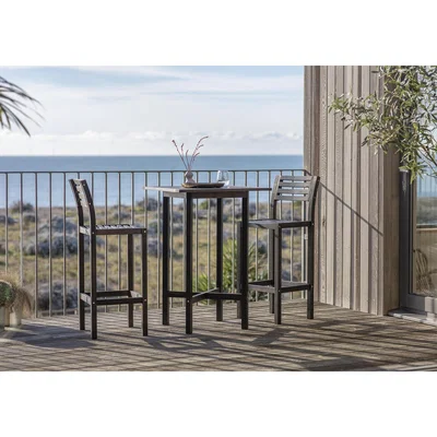 Perch and Parrow Chillout Two Seater Bar Set Black