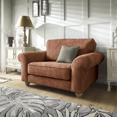 The Range Ingrid Collection Cuddle Chair - Burnt Orange