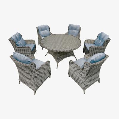 The Range Suntime 140cm Callisto Rattan Dining Set - Grey