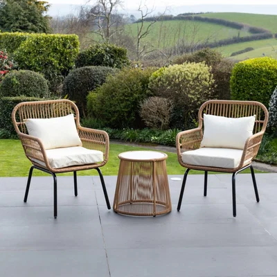The Range Carbini Patio Bistro Set - Cream