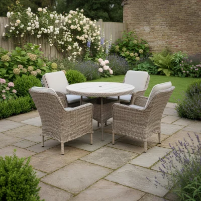 The Range Ashford 4 Seater Garden Dining Set - Beige