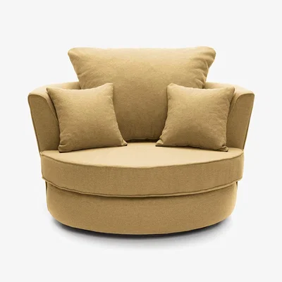 The Range Darcy Swivel Chair  - Mustard