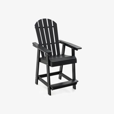 The Range Garden Bar Stool Patio Chair with Armrest - Black