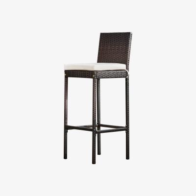 The Range 5 Piece Rattan Patio Furniture Bar Dining table Set - Brown