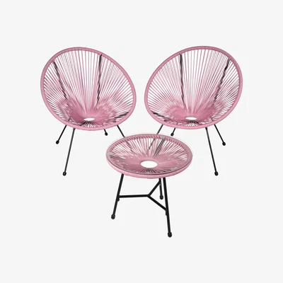The Range Santana Bistro Set - Pink