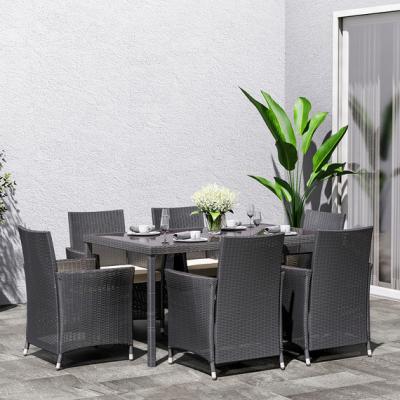 The Range Rectangle Table Bistro Set - Black
