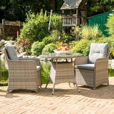 The Range Hampton Rattan 2 Seat Bistro Set - Champagne