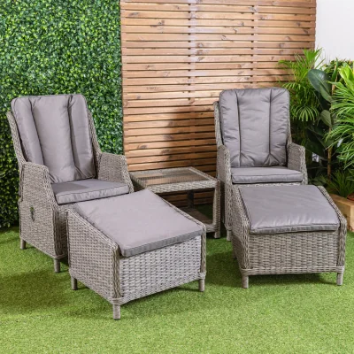 The Range Chelsea High Back Recliner Bistro Set