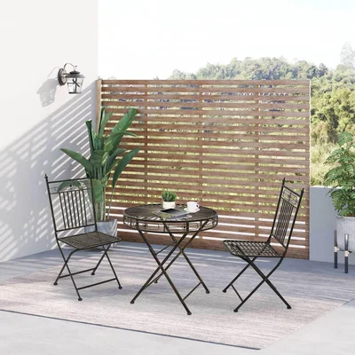 The Range 3PCs Metal Bistro Set Outdoor Patio Furniture - Bronze