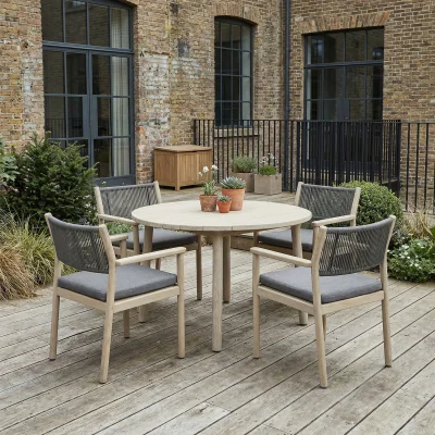 The Range Bourton 4 Seat Garden Dining Set - Light Grey
