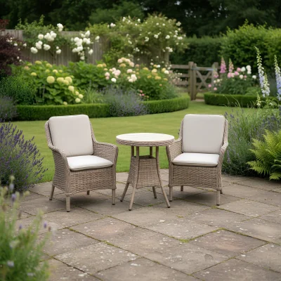 The Range Ashford Rattan Bistro Set - Brown