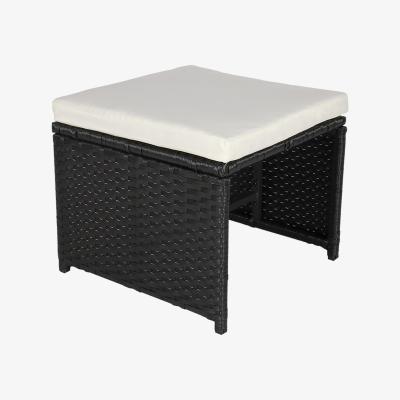 The Range 8 Seat Outdoor Garden Rattan Dining Set With Table - Black / Cover included