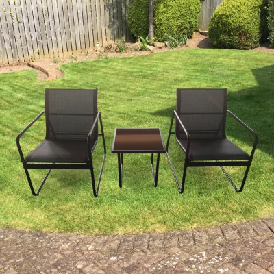 The Range Freya Sling Bistro Set - Black