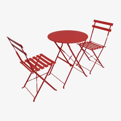 The Range Set of 3 Comfortable Garden Table Chair - Red