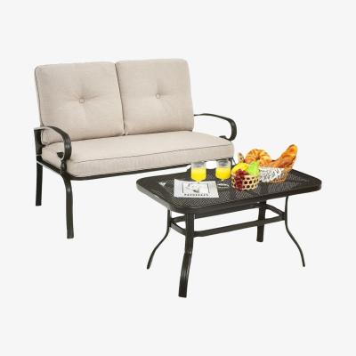 The Range Set of 4 Foldable Mesh Garden Bistro Furniture Set Grey - Grey