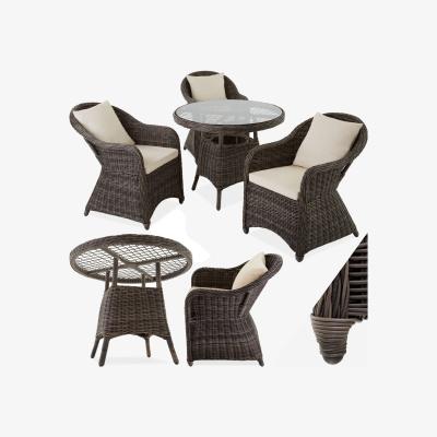 The Range Zurich Rattan Garden Bistro Set - Grey