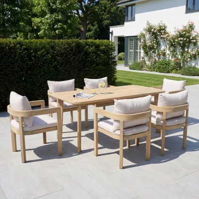 The Range Sundrift 6 Seater Garden Dining Set - Beige