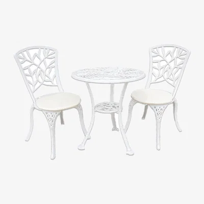 The Range Hembury Cast Aluminium Bistro Set - White