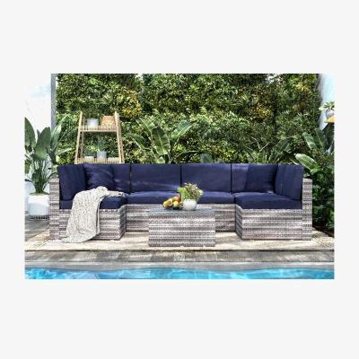 The Range 6 Seat Garden Rattan Furniture Set - Grey