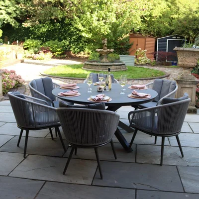 The Range Aspen 6 Seater Dining Set - Grey