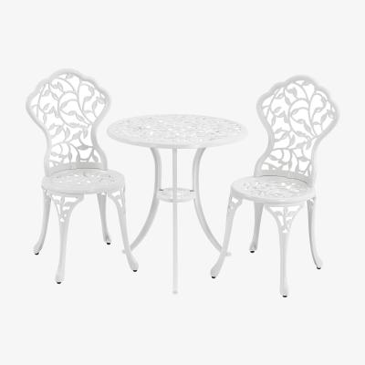 The Range 3 Piece Outdoor Bistro Set - White