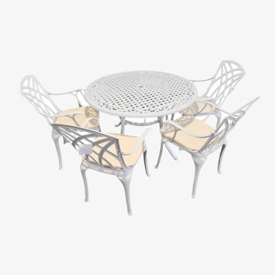 The Range SHG Chirk 4 - 6 Seater Cast Aluminium Outdoor Dining Set - White