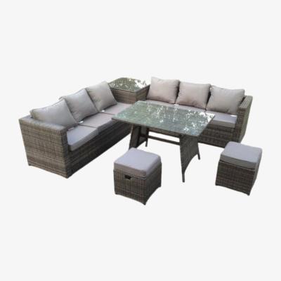 The Range Mayfair 8 Seater Outdoor Rattan Garden Furniture Set - Dark Grey