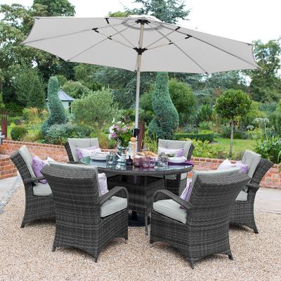 The Range Olivia 6-Seat Round Dining Set - Grey