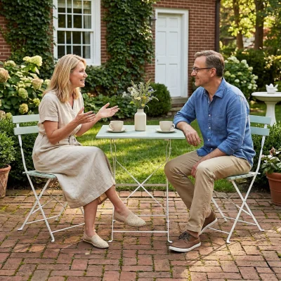 The Range Outsunny Outdoor Bistro Set Folding for 2 People - Green