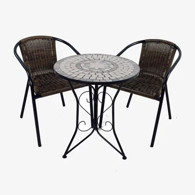 The Range Verde Bistro Table With San Remo Chair - Blue