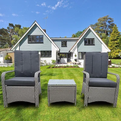 The Range Luxury Bistro Set - Grey