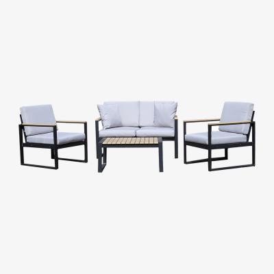 The Range Industrial Style Polywood and Extrusion Aluminium Lounge Set - Grey