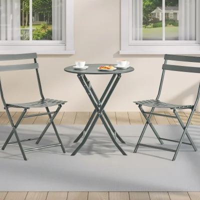 The Range 3pcs Outdoor Foldable Bistro Set - Grey