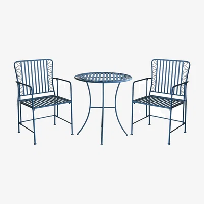 The Range Harbour Outdoor Patio Bistro Set - Blue