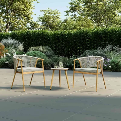 The Range Charles Bentley Almada Bistro Set - Grey, Brown