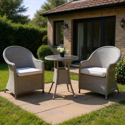 The Range Sorrento Rattan Bistro Garden Dining Set with Table - Neutral