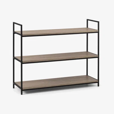 Dunelm Tribeca Low Bookcase Black/Natural
