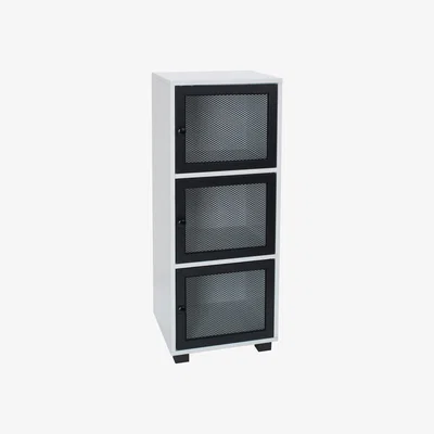Dunelm Black Metal Door Cabinet Black