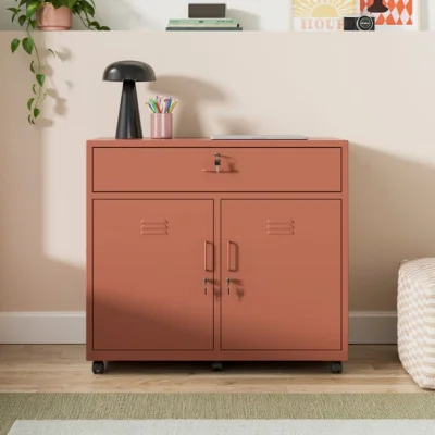 Dunelm Helga Lockable 1 Drawer 2 Door Storage Cabinet