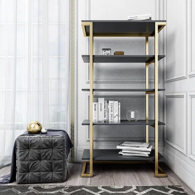 Dunelm Cosmo Camila 5 Shelf Bookcase Graphite (Grey)