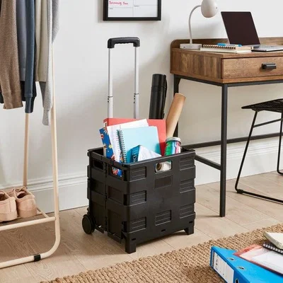 Dunelm Folding Trolley Storage Crate