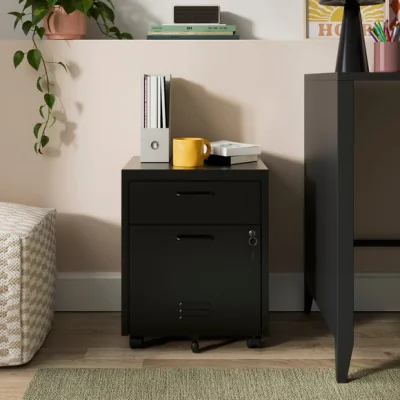 Dunelm Helga Lockable 2 Drawer Storage Cabinet