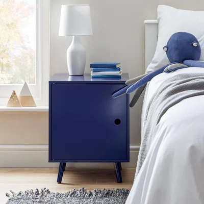 Dunelm Kids Bedside Storage Cube Navy
