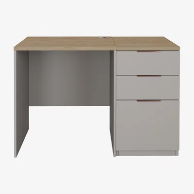 Furniture123 Light Grey Small Desk & Filing Cabinet Set -  Denver