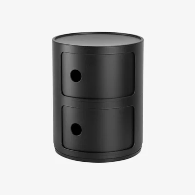 Made in Design Componibili Storage - / Matt version - 2 drawers - H 40 cm by Kartell Black