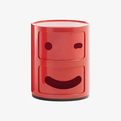 Made in Design Componibili Smile N°3 Storage - / 2 draws - H 40 cm by Kartell Red