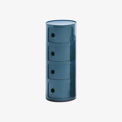 Made in Design Componibili Storage - 4 drawers - H 77 cm by Kartell Blue