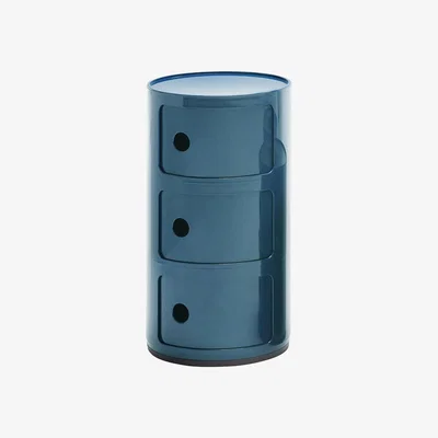 Made in Design Componibili Storage - 3 drawers / H 58 cm by Kartell Blue